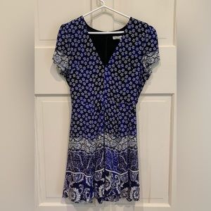 Lovers and Friends Blue Floral Fit and Flare Dress